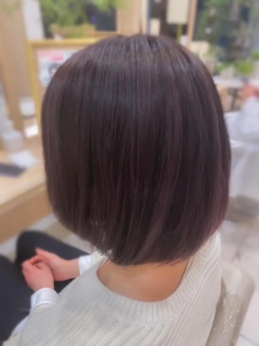 ミディアム ハイライト 森 瑠海のヘアスタイル