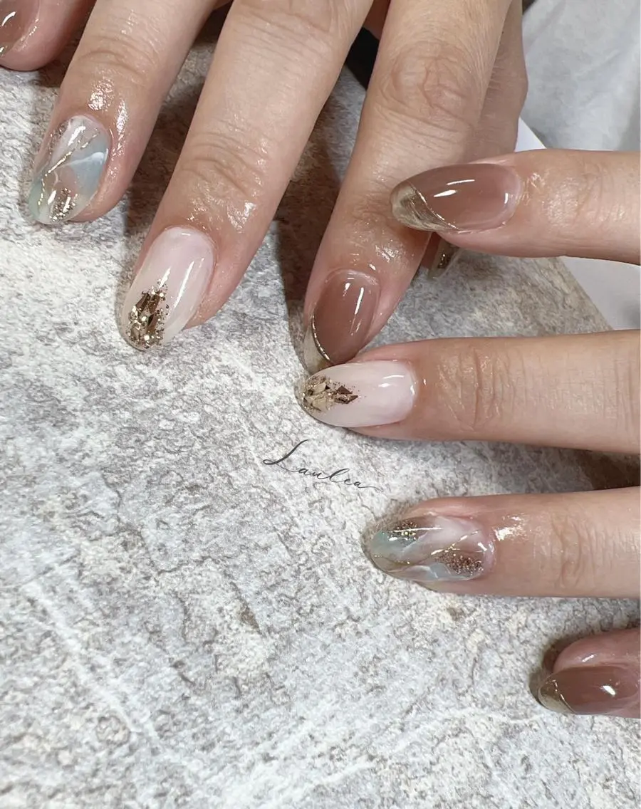 ネイル フットネイル 韓国ネイル ハンドネイル nail salon Lauleaのネイルデザイン