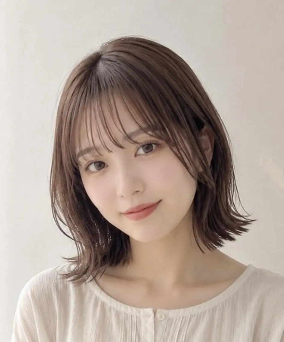 ミディアム 柔らかい縮毛矯正/ ボブ/北林のヘアスタイル
