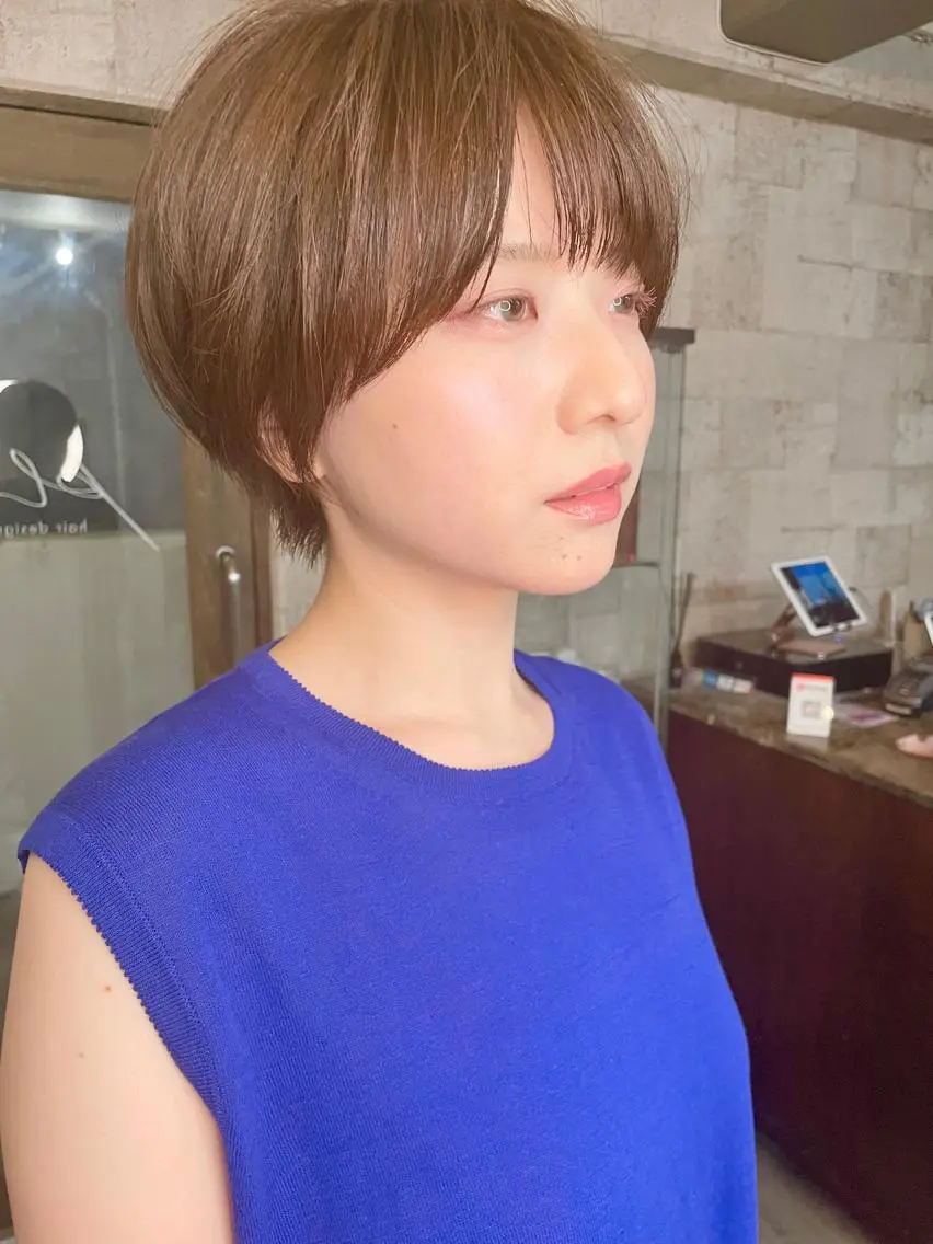 ショート カラー ヘアカラー トリートメント 歌 音のヘアスタイル