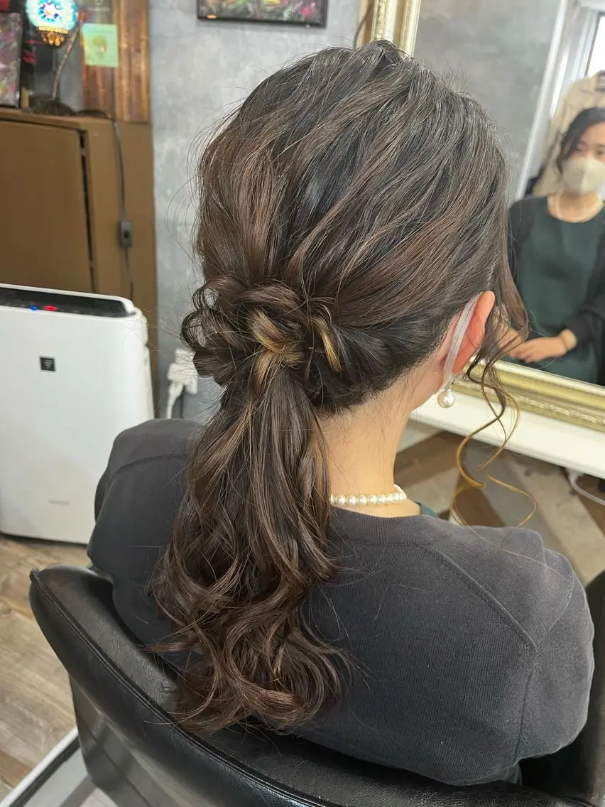 セミロング ヘアセット 石井 綺乃のヘアスタイル