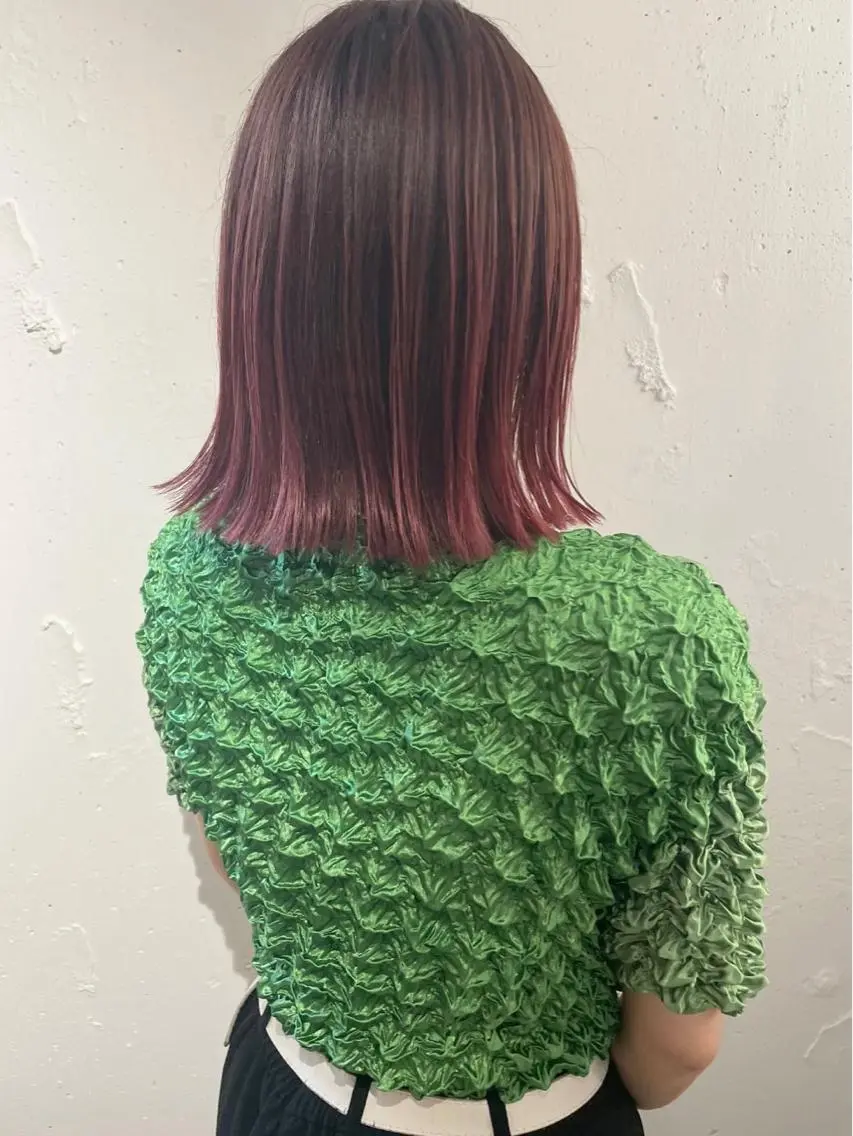 ミディアム カラー カット ヘアカラー トリートメント 🍊暖色×顔周り 🍊cocoroのヘアスタイル