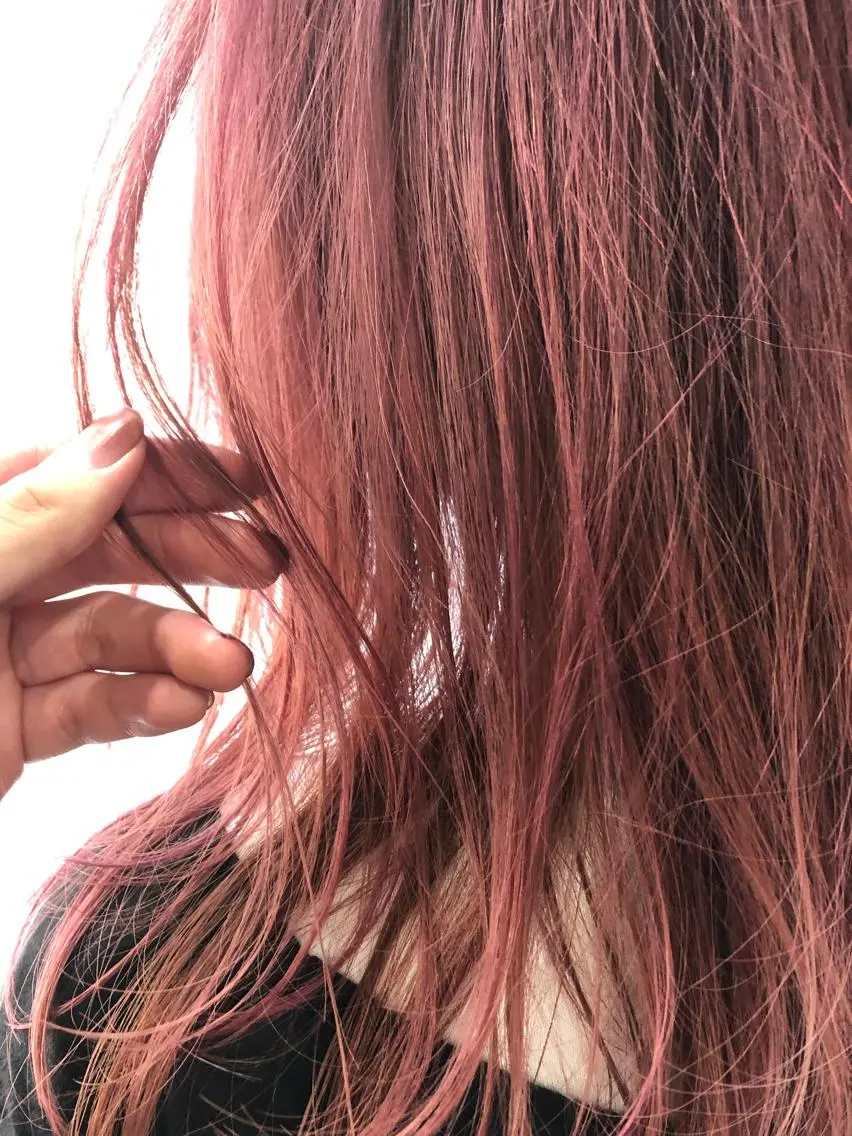 ロング カラー ベージュカラー ブリーチ ピンクカラー ピンクベージュ Pia ツボイ ケイタのヘアスタイル