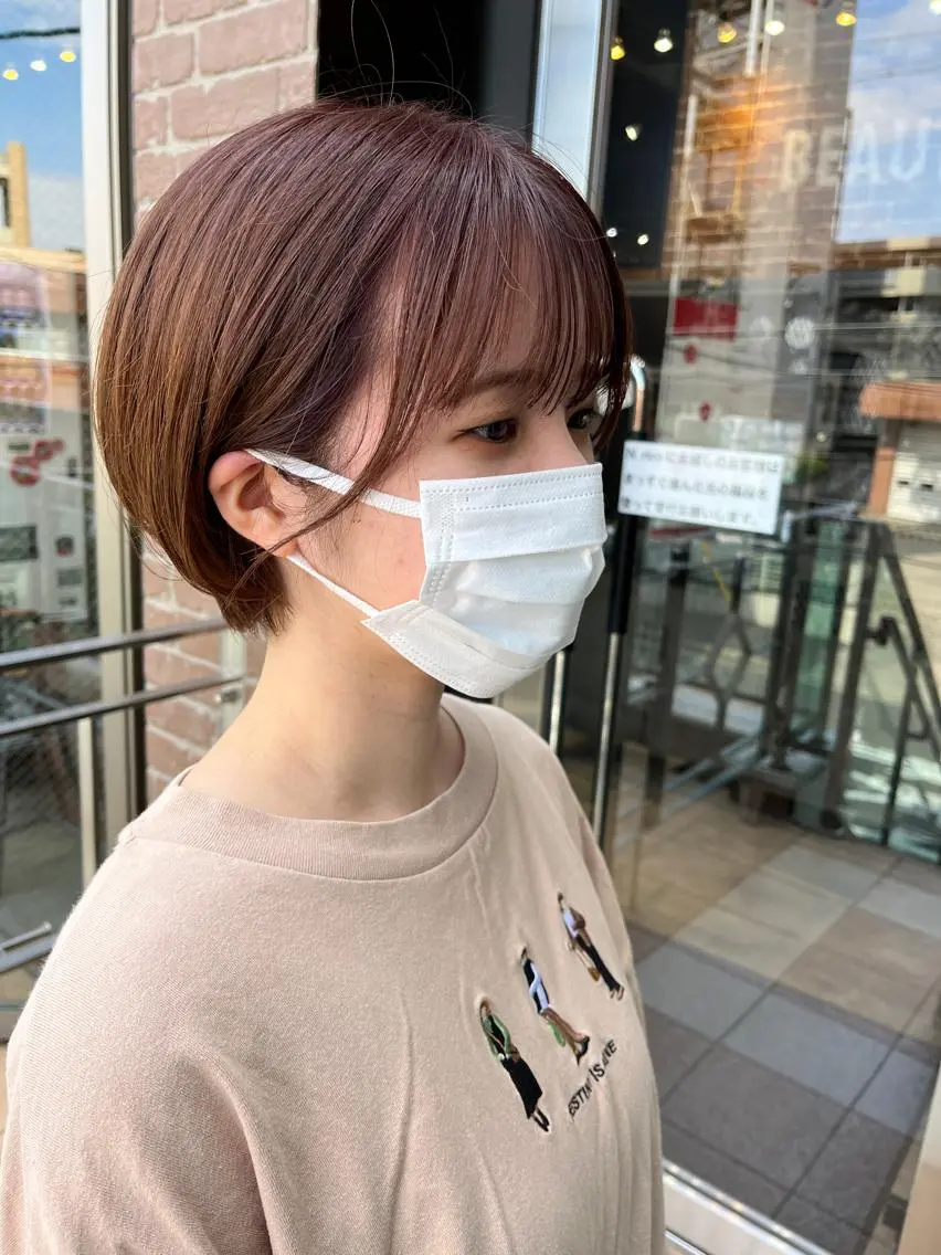 ショート カラー パーマ ヘアアレンジ メンズ キッズ ネイル マツエク・マツパ アイブロウ メンズハイライト メンズパーマ ブラウンカラー ケアカラー 透明感カラー 久木原 ゆりのヘアスタイル