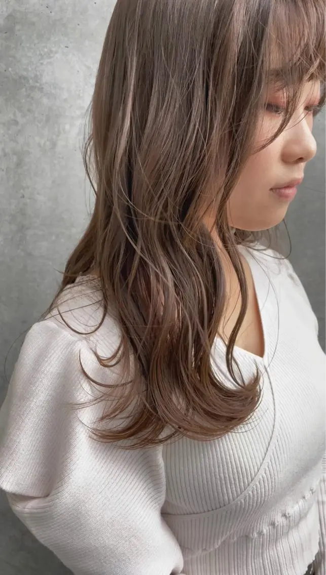 セミロング カラー ベージュカラー ブラウンカラー ブラウンベージュ 【雰囲気ヘア☺︎】 岩井隼人のヘアスタイル