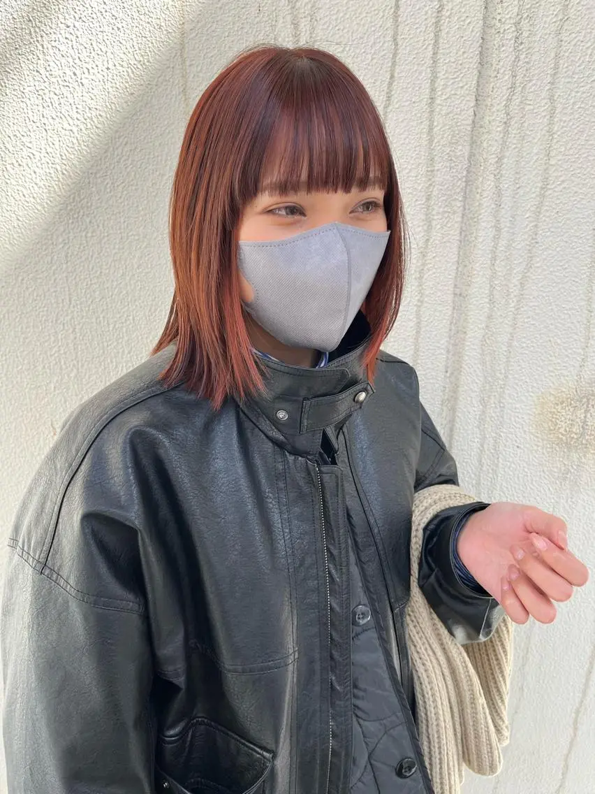 ミディアム カラー ブリーチ ブリーチなしカラー ハイトーン/ショート 村上淳乃🐥のヘアスタイル