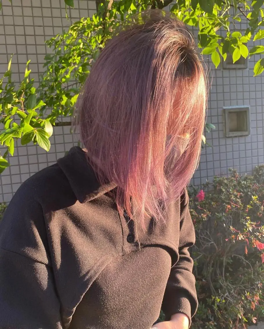 ショート カラー ブリーチ ピンクカラー ヘアカラー ボブ/ハイトーン REINAのヘアスタイル