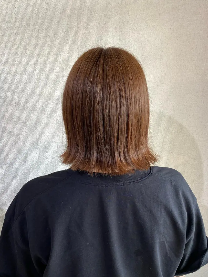 ショート 切りっぱなしボブ ボブ カット ヘアカラー 野口 茂宰のヘアスタイル