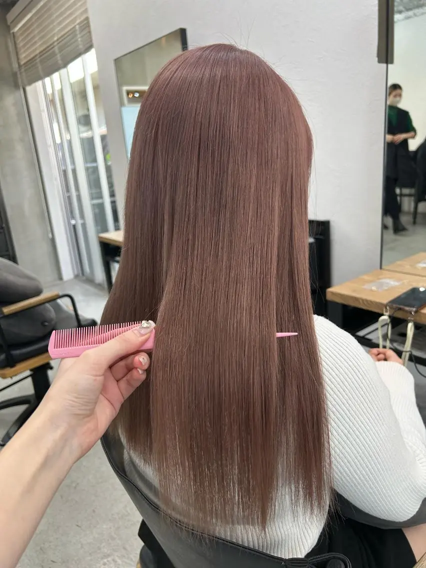 ロング カラー ヘアカラー トリートメント 韓国/ハイトーン/ ボブ🎀MIKU🎀のヘアスタイル