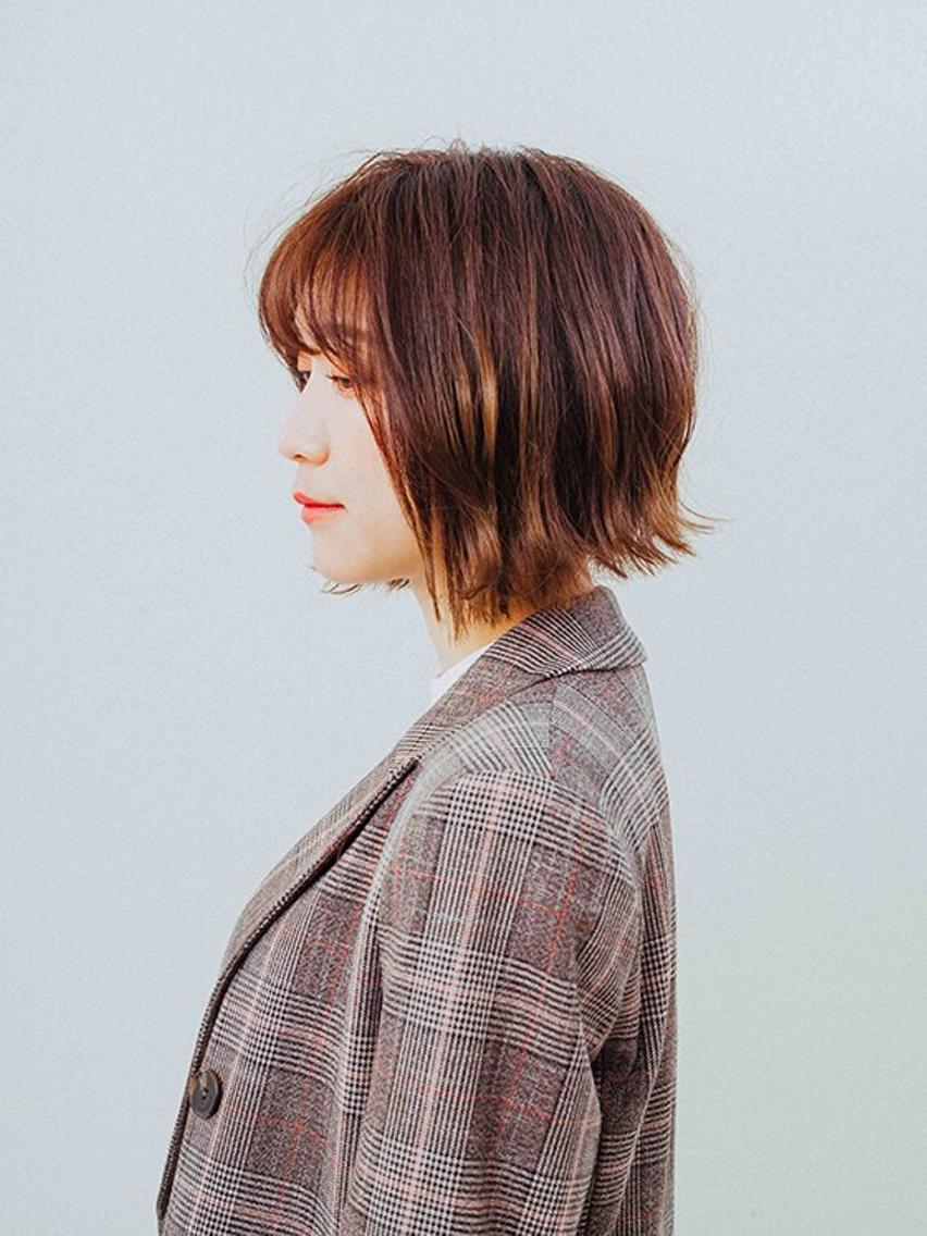 ミディアム カラー ボブ 外ハネヘア トップスタイリスト ✨KIRIKA中野✨のヘアスタイル