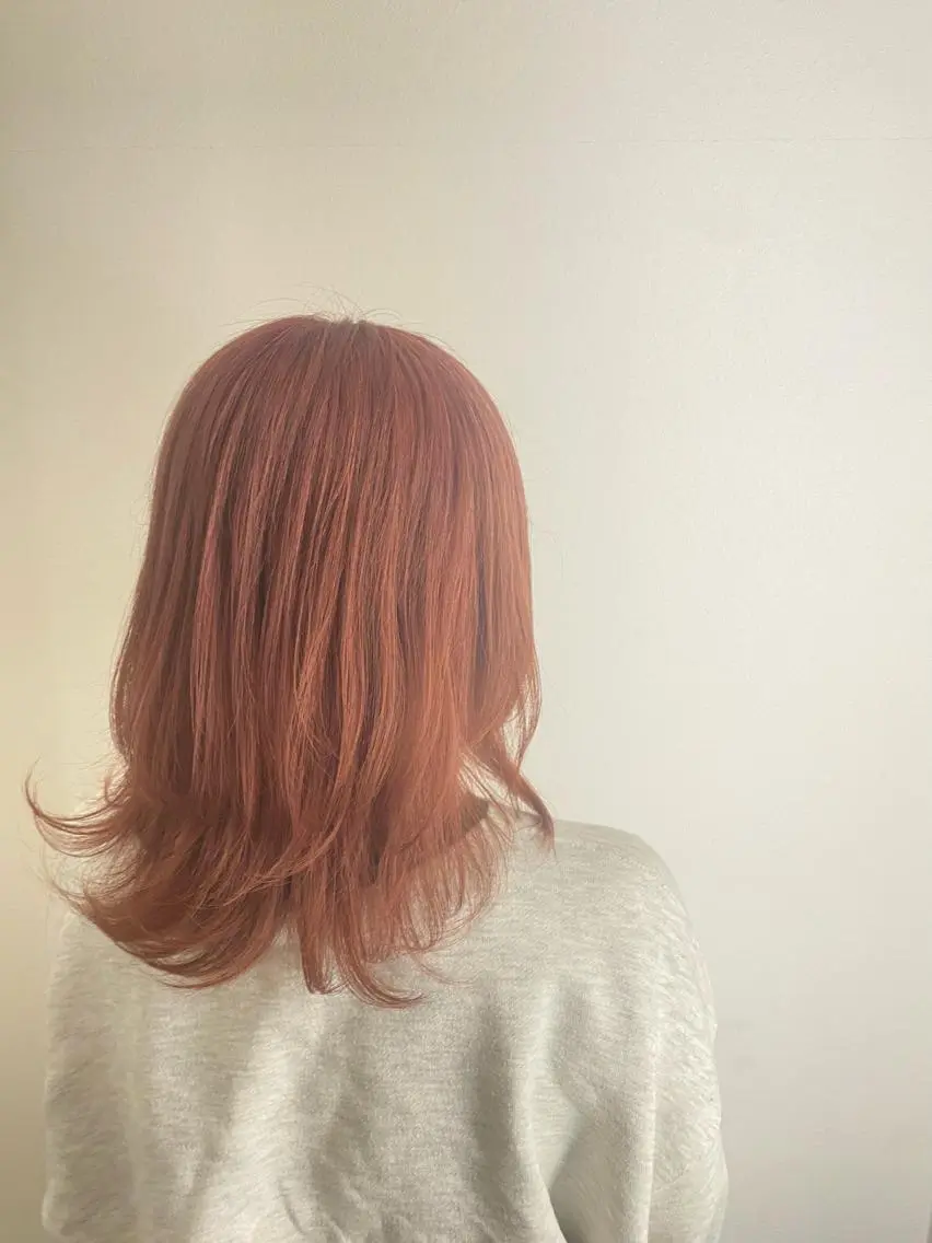 セミロング カラー ピンクカラー ⭐️カラー特化⭐️ 安達佑紀のヘアスタイル