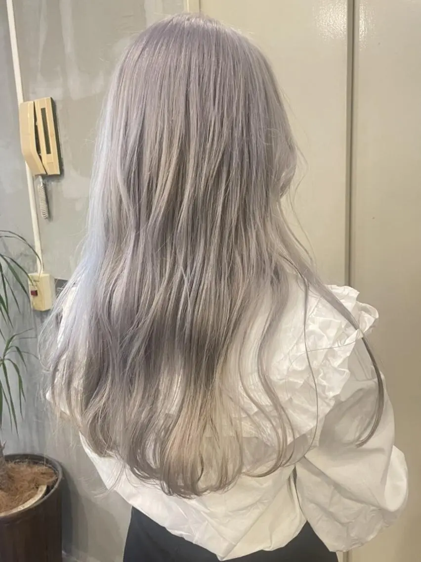 ロング カラー ブリーチ ケアブリーチ ダブルカラー 髪質改善 縮毛矯正 SOURCE天王寺/ ヘアケア/艶カラー✨のヘアスタイル