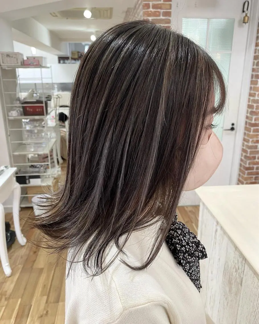 ミディアム カラー ヘアアレンジ 久米 治仁のヘアスタイル