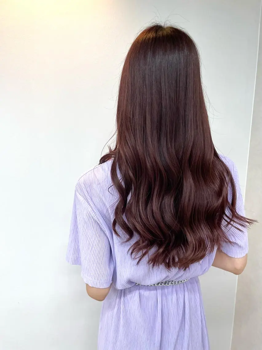 ロング カラー ピンクカラー ARMONY大阪店 パーマ職人伊丹のヘアスタイル