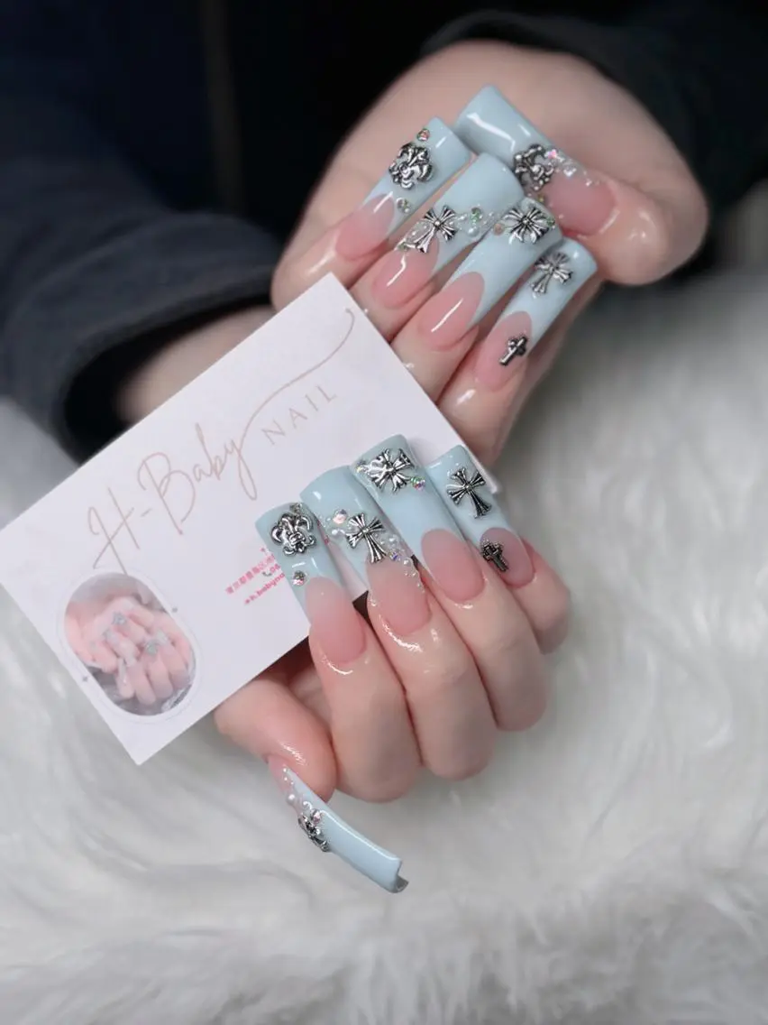 ネイル フレンチネイル ジェルネイル ハロウィン 韓国ネイル マグネットネイル ハンドネイル H.baby Nail Salonのネイルデザイン