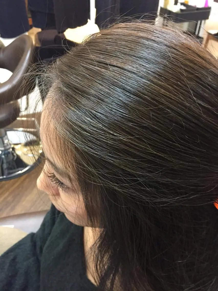 ロング カラー アッシュ ハイライトカラー ハイライト 杉本 らなのヘアスタイル