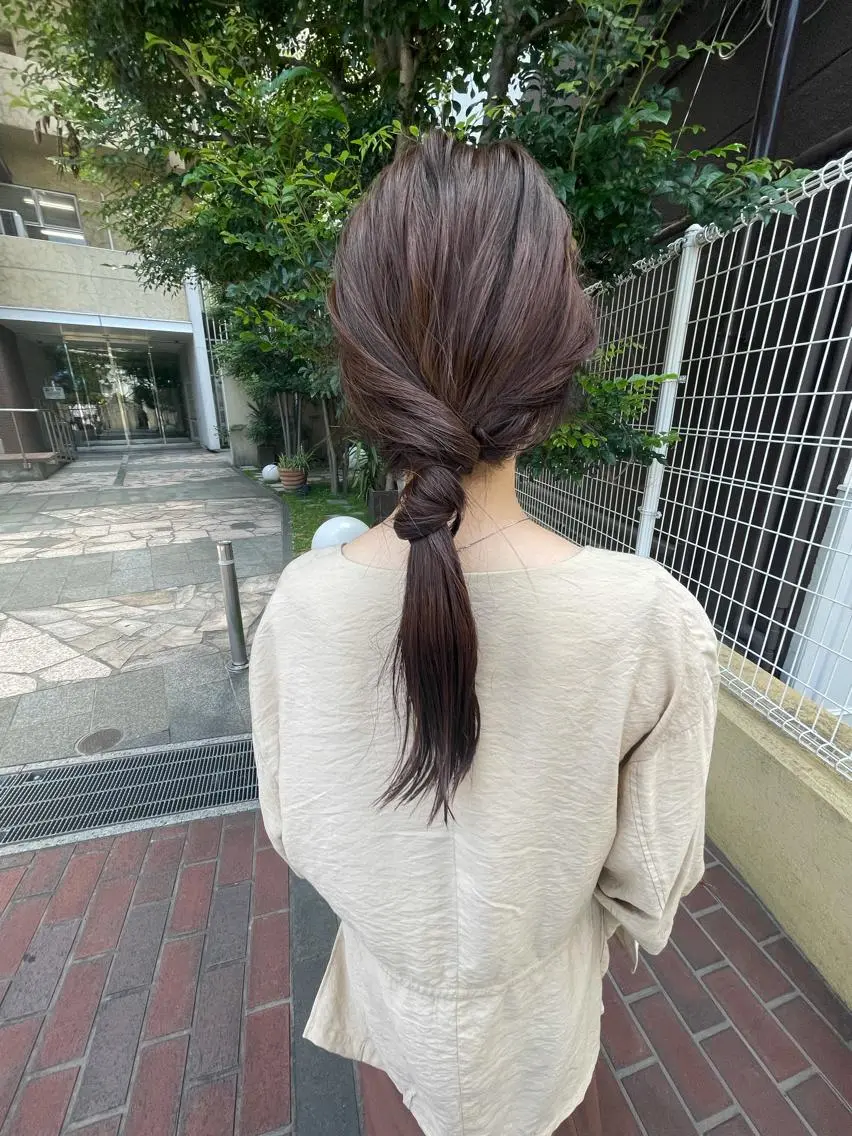 ロング カラー ヘアアレンジ 🙃 透明感カラー/ボブのヘアスタイル