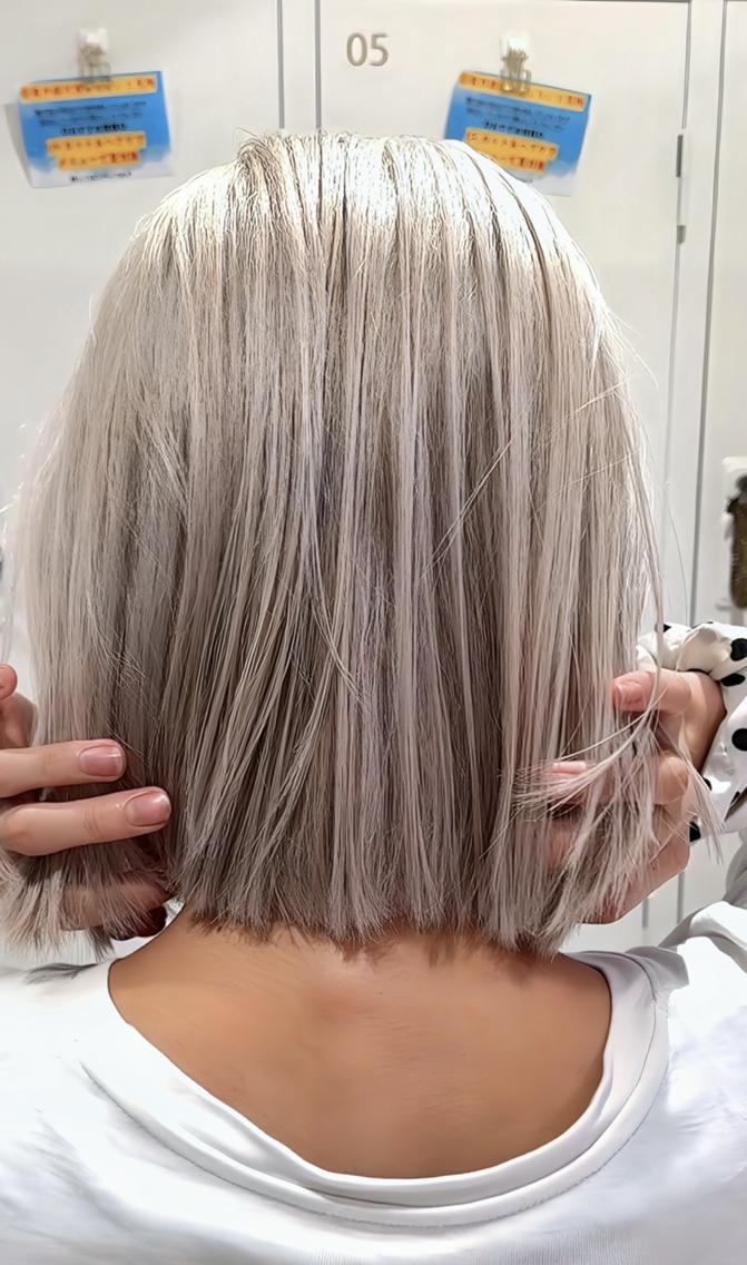 ミディアム カラー ブリーチ ヘアカラー 渡邊楓果／髪質改善 ブリーチ/カラーのヘアスタイル