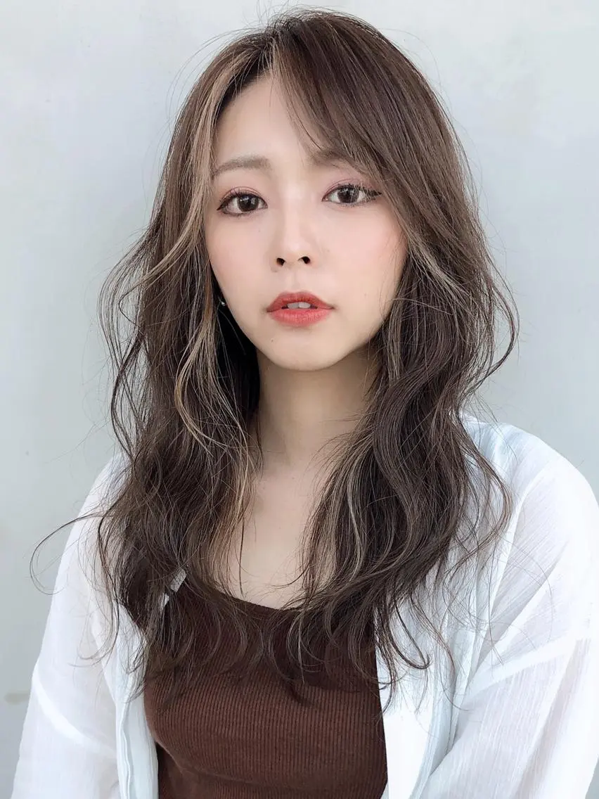 セミロング ヘアアレンジ パーマ カラー ITbyALBUM 中野店のヘアスタイル