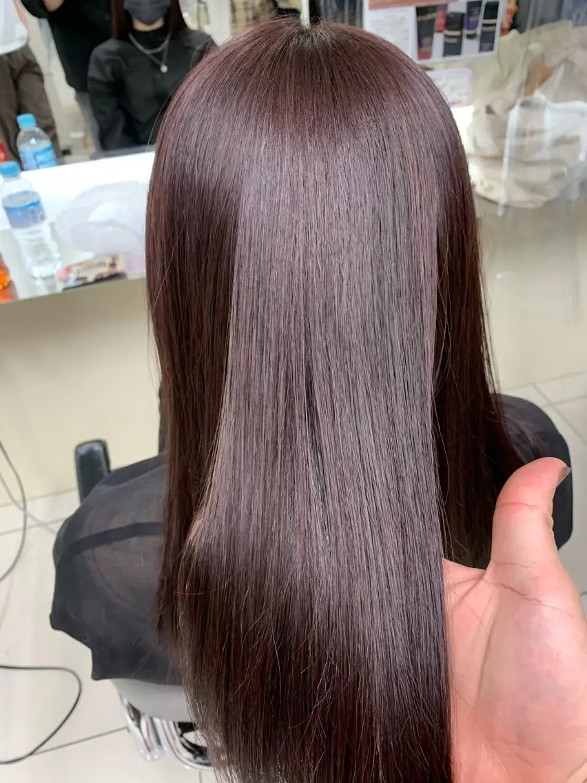 ロング カラー 🫧ダメージレス🫧 カラー&縮毛矯正のヘアスタイル