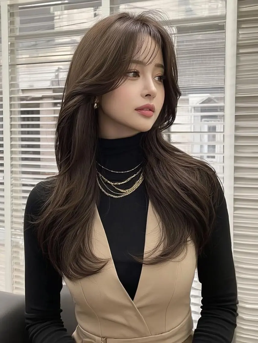 セミロング デート レイヤーカット 似合わせカット カット ヘアカラー トリートメント りきと🌈髪質改善/ 秋髪/艶カラーのヘアスタイル