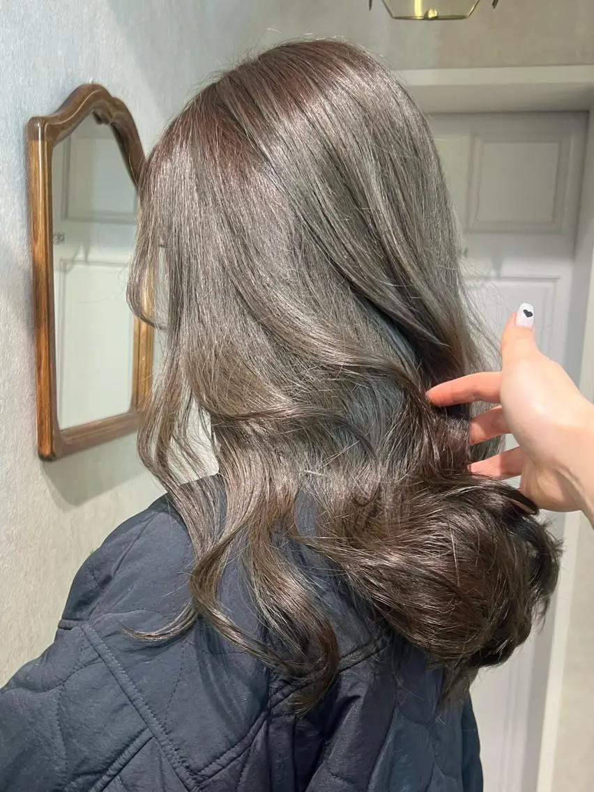 セミロング カラー カット ヘアカラー サトウミノリ韓国ヘア 韓国メンズヘアのヘアスタイル