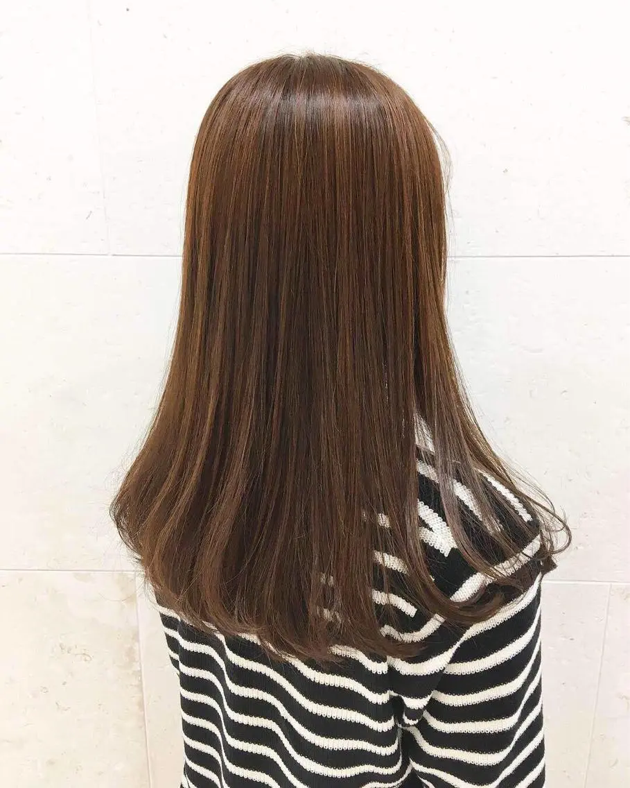 ロング カラー オレンジ ロング 斉藤 貴也のヘアスタイル