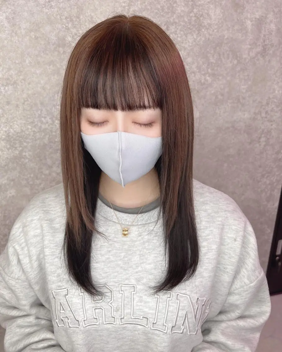 ロング カラー ベージュカラー ブラウンカラー インナーカラー UNDER vr 【アンダーバー】のヘアスタイル