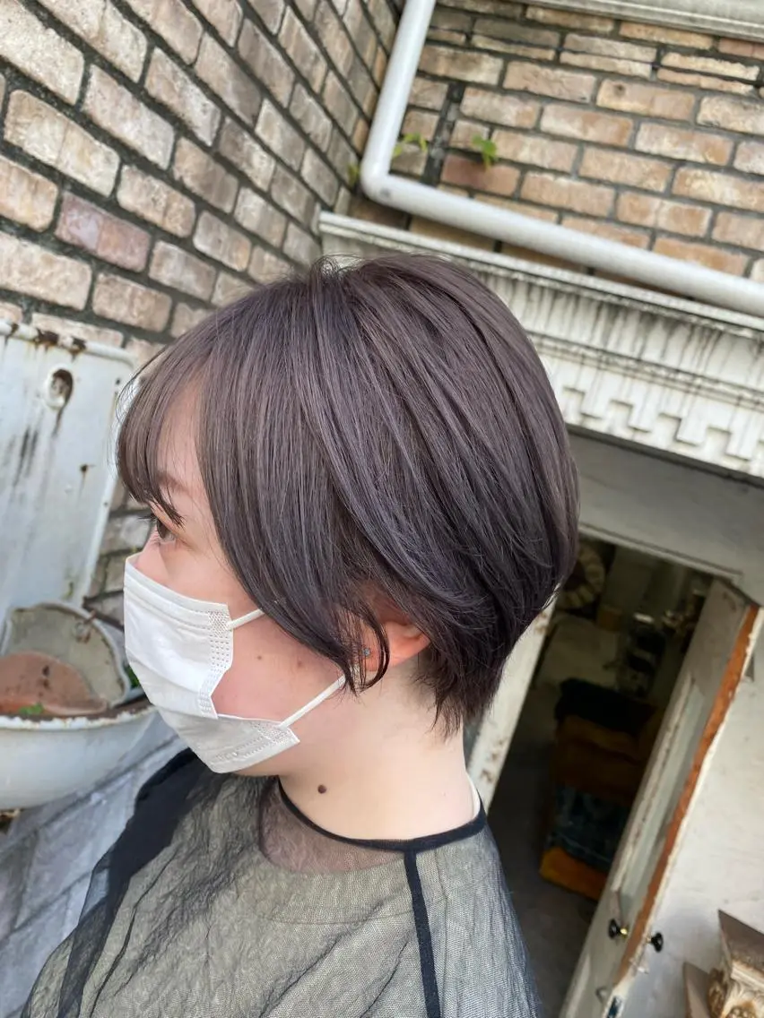 ショート カラー ブリーチ お任せヘア☘️☘️ 及川渚のヘアスタイル