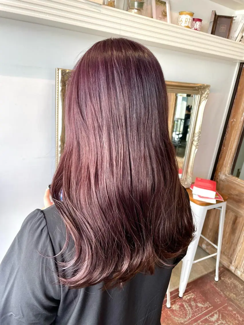 ミディアム カラー ヘアアレンジ ピンクカラー バイオレットカラー ヘアカラー トリートメント ヘアセット ☂️カトウ ケイゴ☂️のヘアスタイル