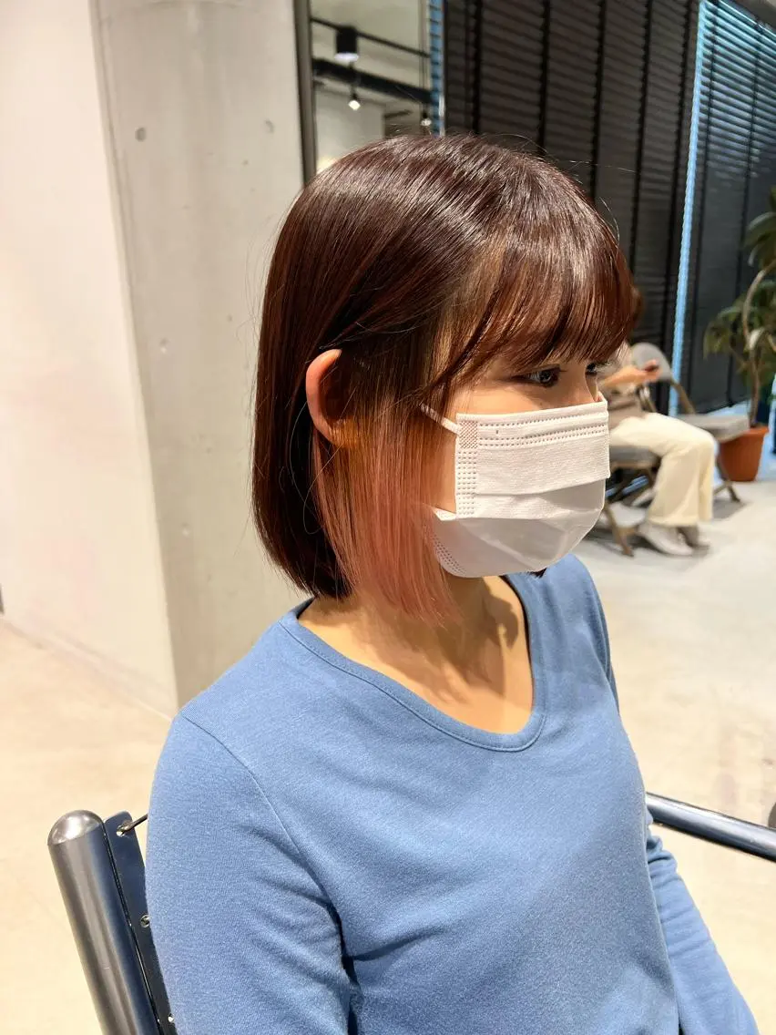 ショート カラー ヘアカラー トリートメント 赤みゼロ/透明感 カラー🌿KANTAのヘアスタイル