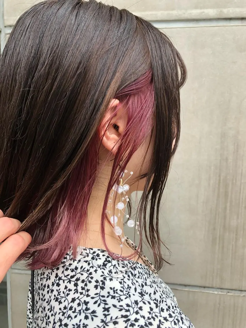 ショート カラー ヘアアレンジ ブリーチダブルカラー 元町三宮/三ノ宮のヘアスタイル