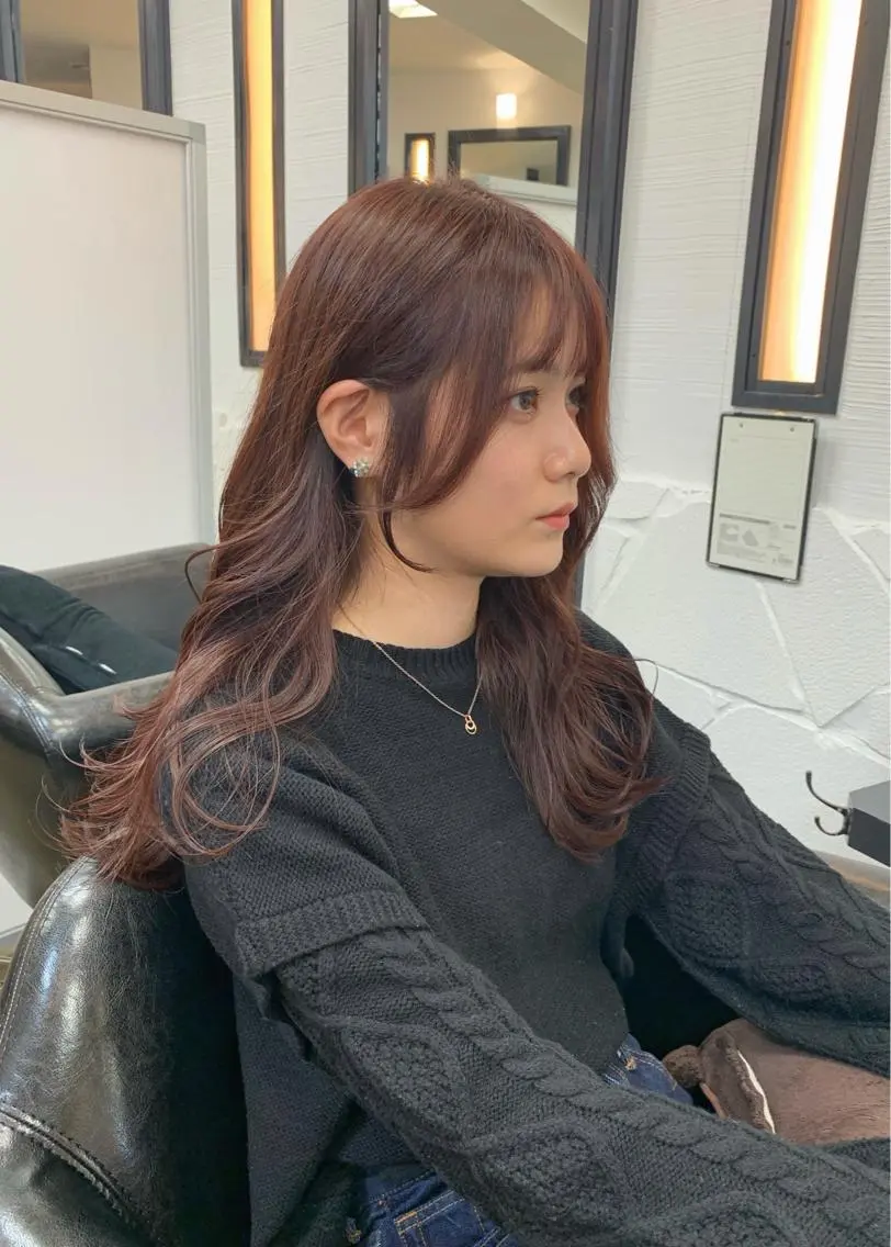 ロング カラー 顔周りカット 矢野 晃平のヘアスタイル