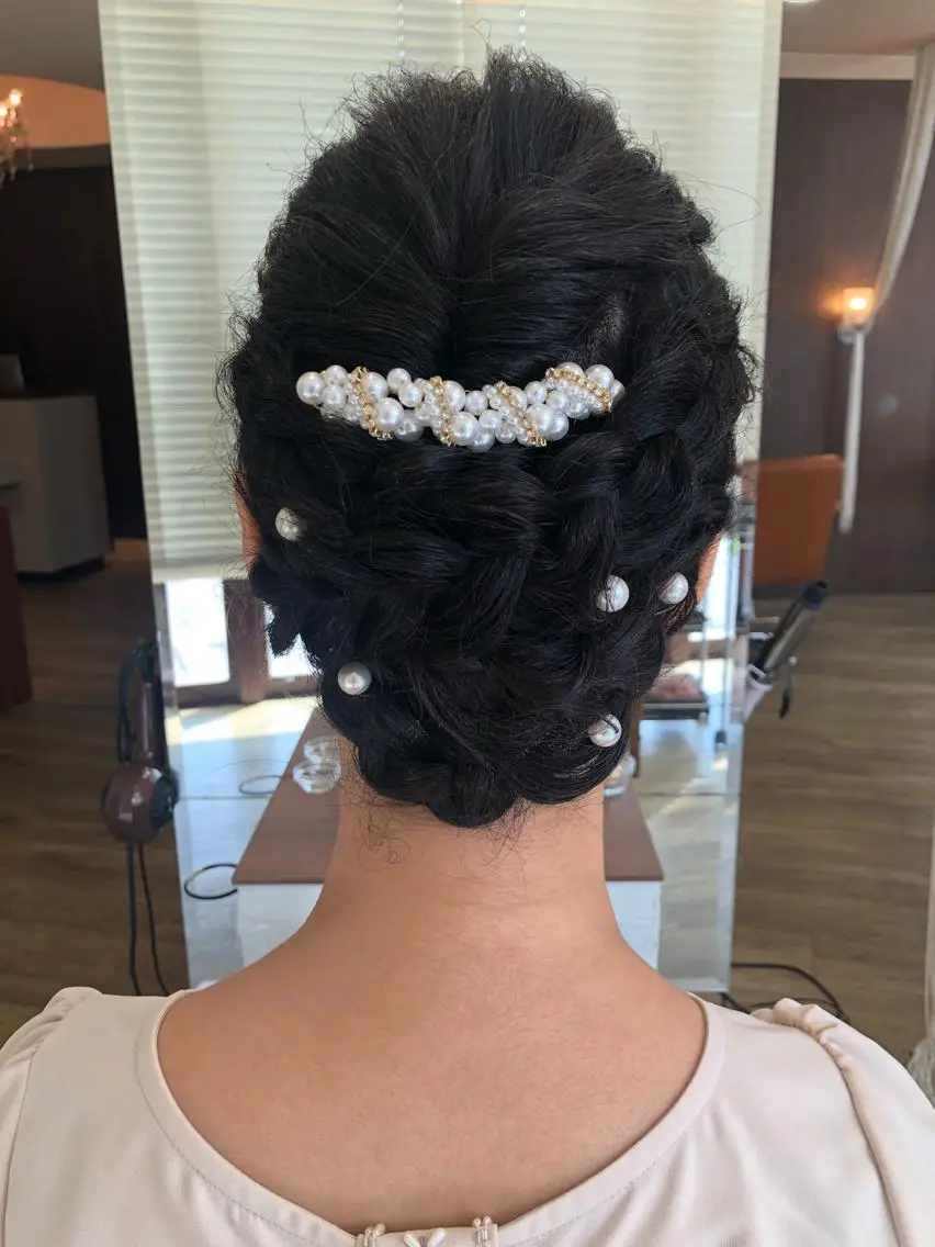 ヘアアレンジ 結婚式・ブライダル ヘアセット 川本 あゆのヘアスタイル