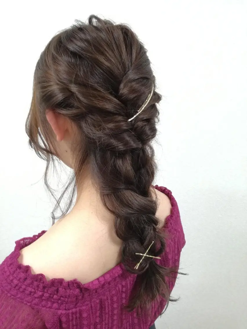 パーマ カラー ロング ヘアアレンジ メンズ キッズ ネイル マツエク・マツパ 子どものヘアアレンジ 【名古屋】モデル募集 arisaのヘアスタイル