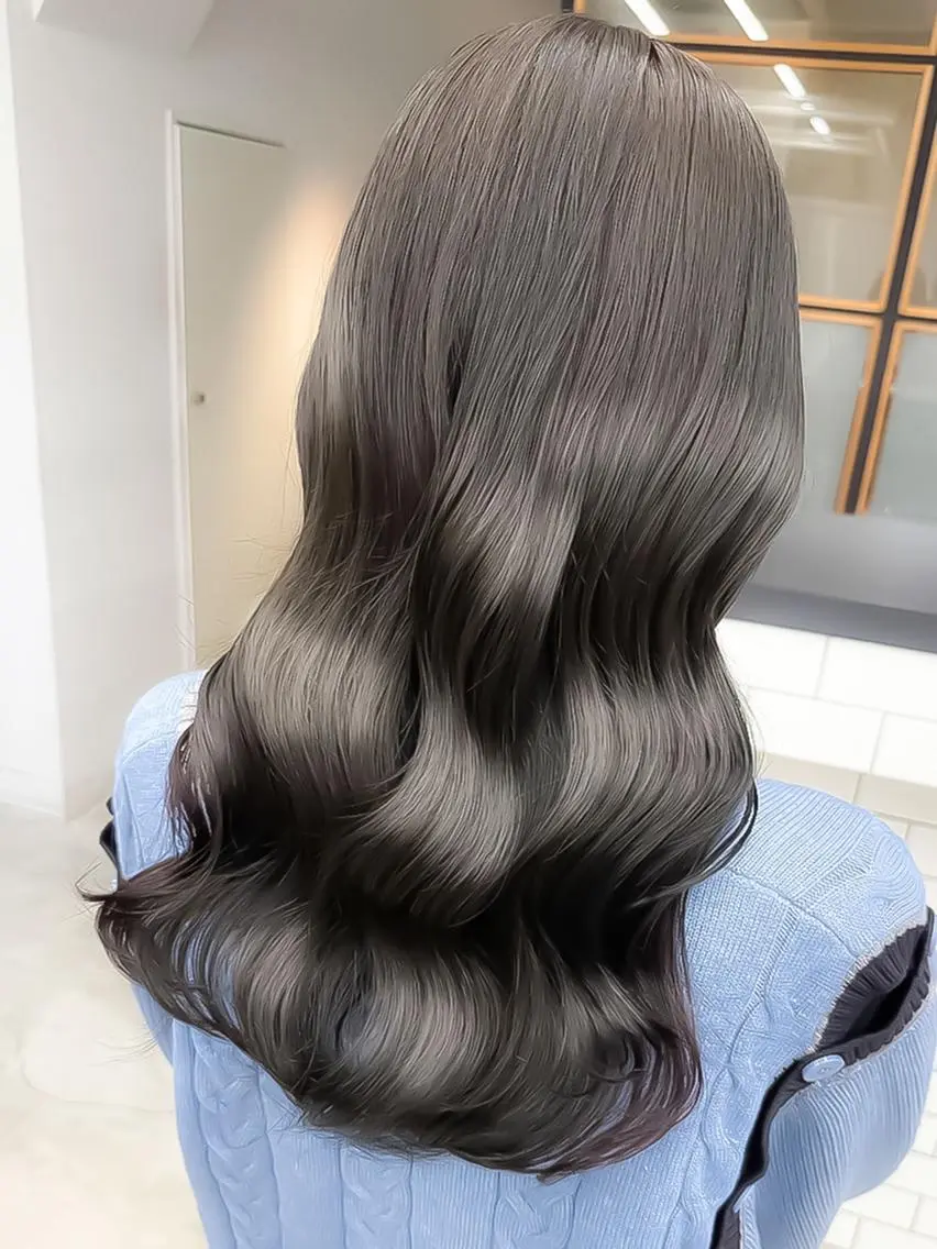ロング カット ヘアカラー トリートメント 髪質改善/レイヤー/ 透明感カラー🩶結華のヘアスタイル