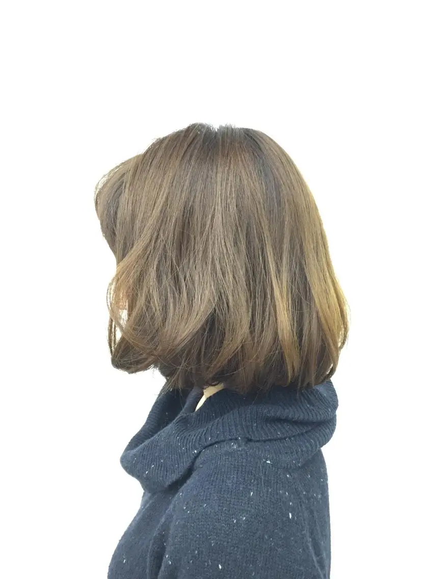 ミディアム カラー グラデーションカラー ボブ 岩崎 裕司のヘアスタイル