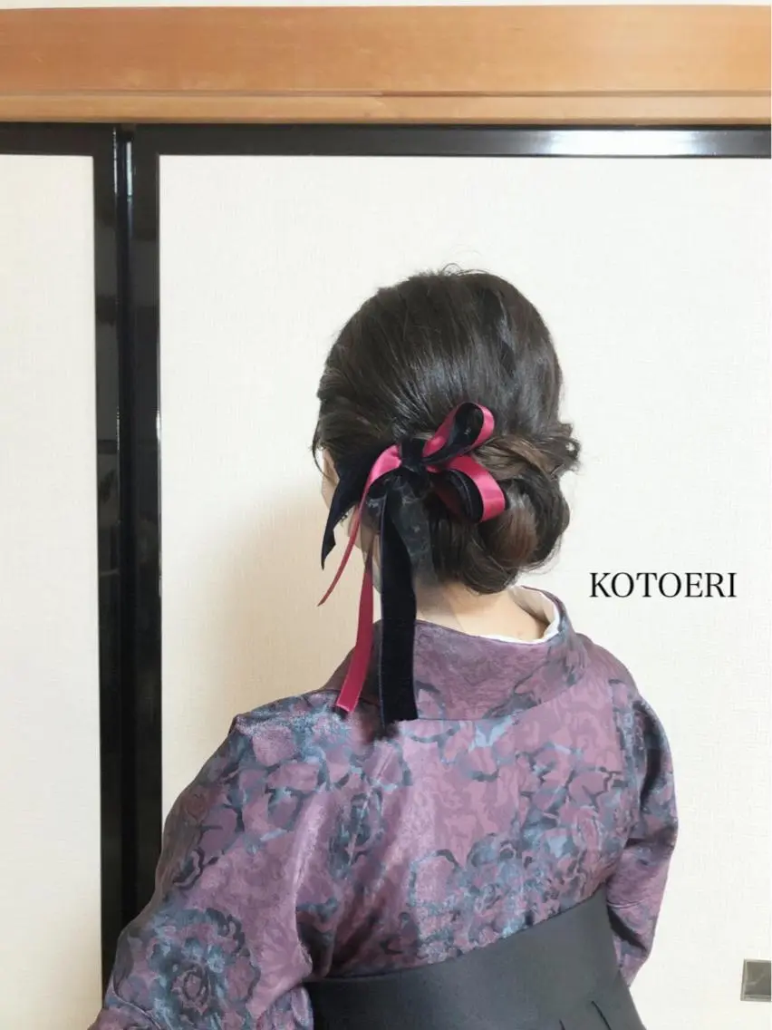 ロング 卒業式のヘアスタイル ヘアセット 小林 千恵のヘアスタイル