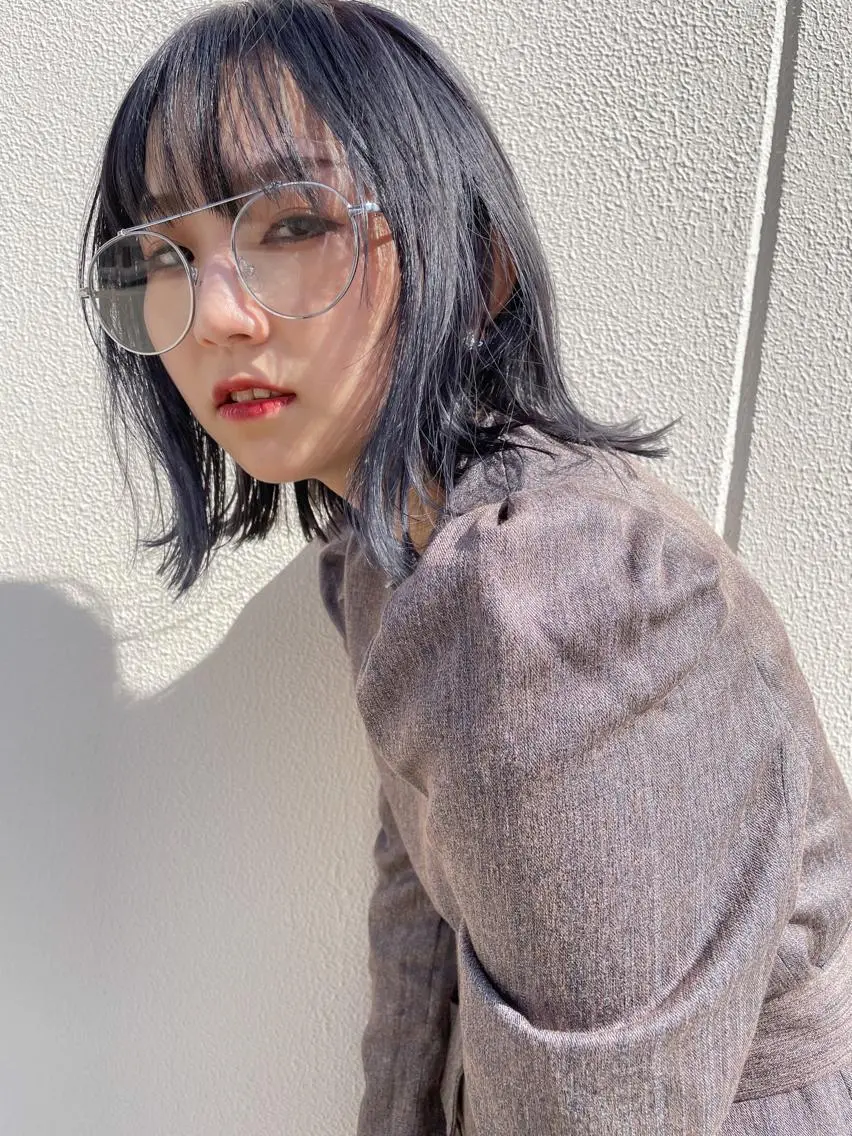 ミディアム カット ヘアカラー トリートメント nessヤマサキ リュウタのヘアスタイル