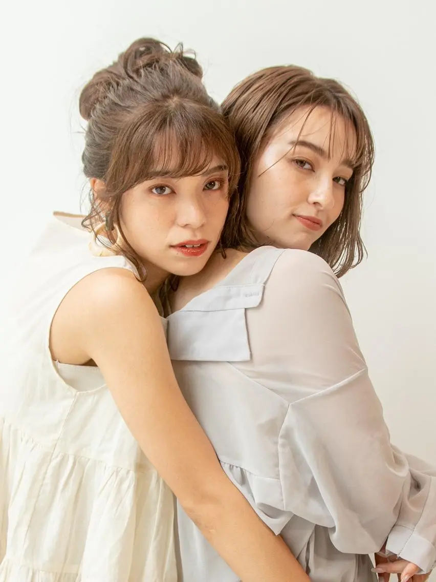 ヘアアレンジ カラー 豊中駅3分eha レッスンモデルのヘアスタイル