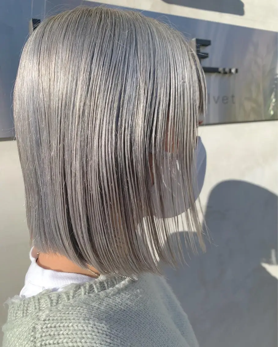 ショート カラー シルバー ダブルカラー /まつ毛パーマ🎀のヘアスタイル