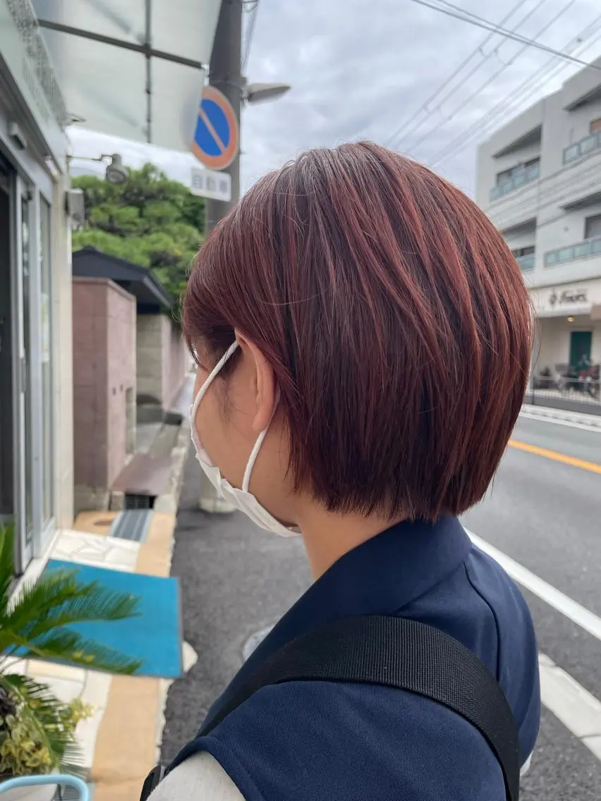 ショート カラー ピンクカラー レッドカラー 髪質改善サロン✨ 三浦　葵のヘアスタイル