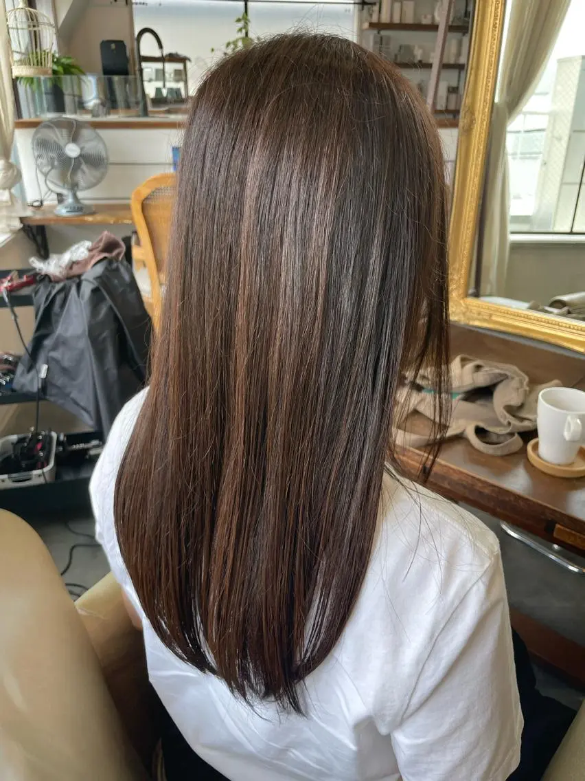 ロング アッシュ 🔆髪質改善 透明感 カラー🔆佐々木貴仁のヘアスタイル