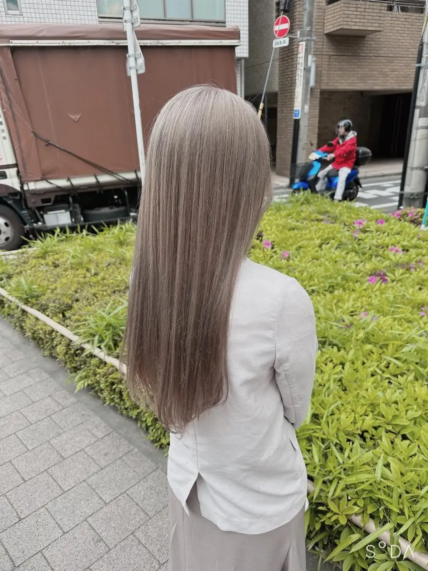 ロング カラー ヘアアレンジ ダブルカラー｜ なおき｜池袋美容師のヘアスタイル