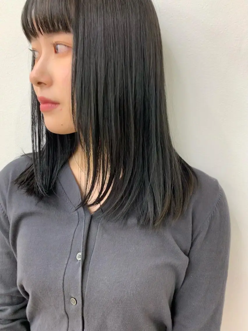 セミロング カラー カット 縮毛矯正 トリートメント メンズカットパーマ/ ブリーチ高柳将太のヘアスタイル