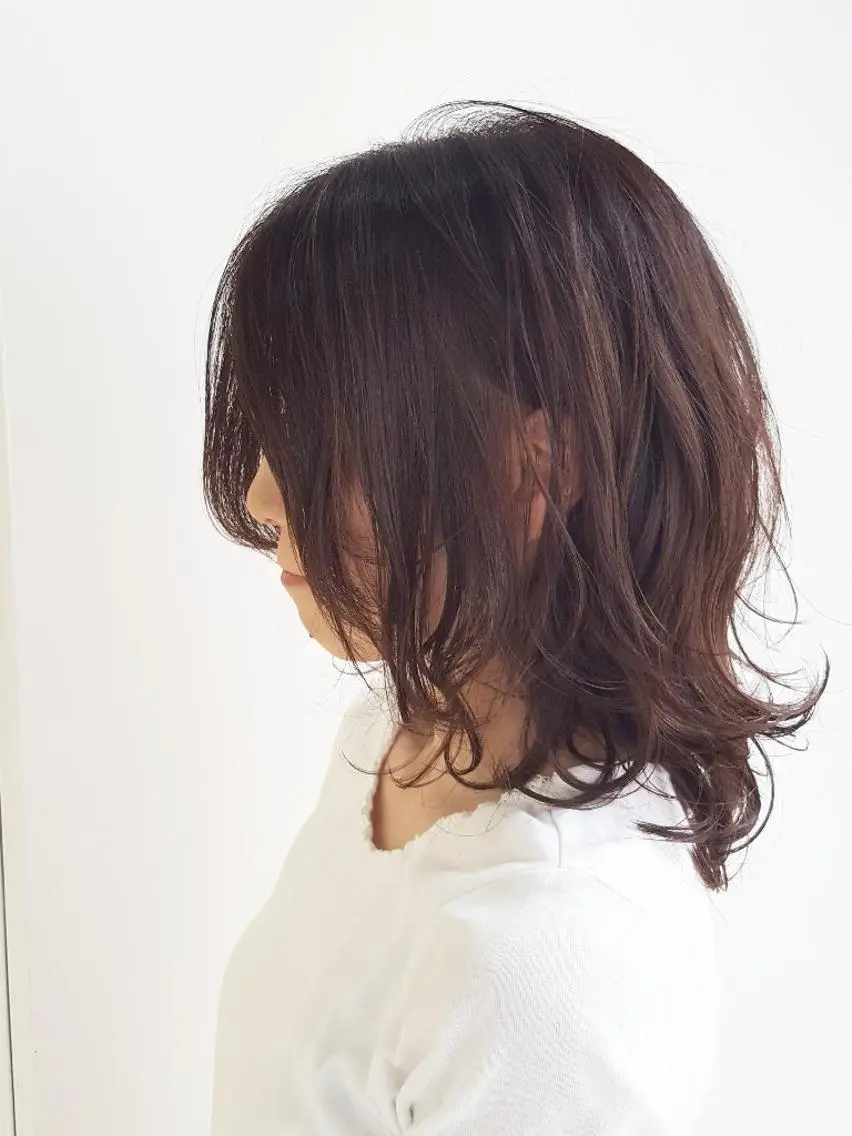 セミロング カラー カット トリートメント 美髪⭐︎髪質改善 井上　康司のヘアスタイル