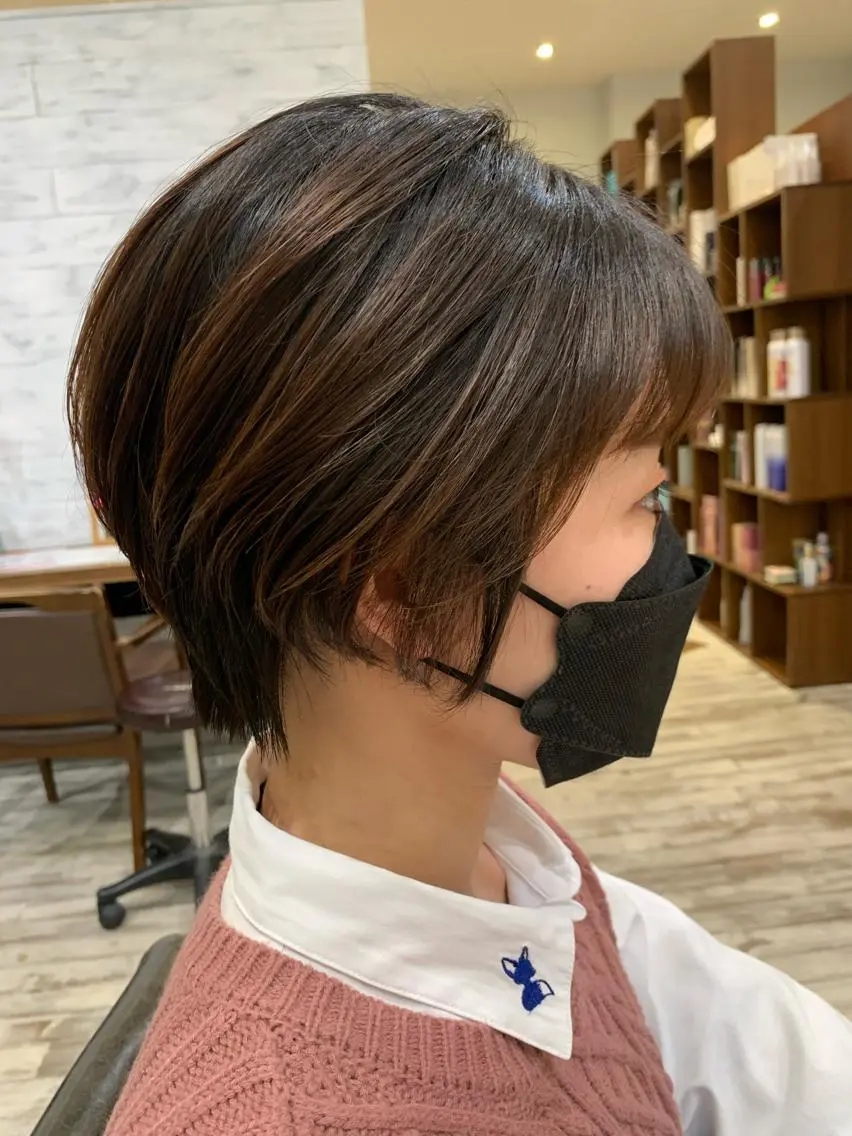 ショート ショートヘア 大人レイヤー×艶髪 小久保　春暁のヘアスタイル
