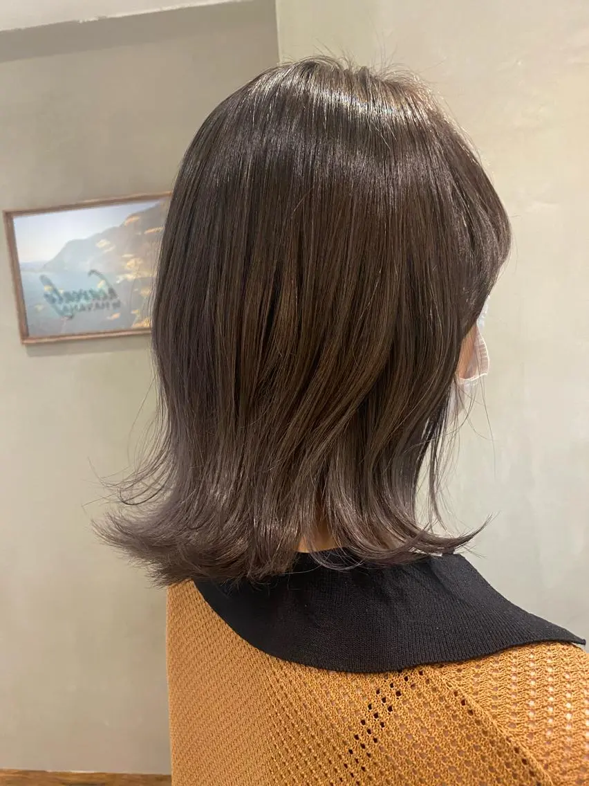 セミロング ヘアカラー トリートメント 新宿/顔周りカット +レイヤー=しずく♩のヘアスタイル