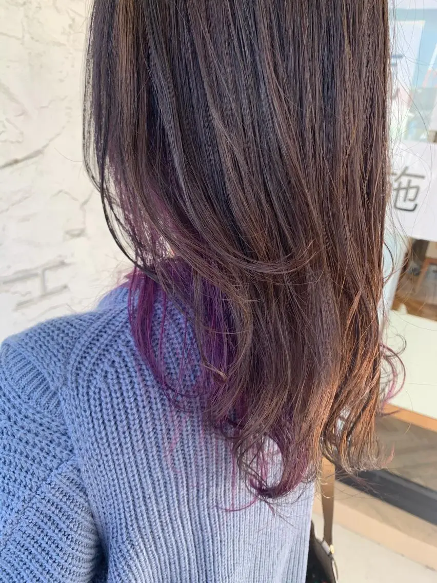 セミロング カラー ブリーチ インナーカラー Gain Nanamiのエステ・リラクイメージ