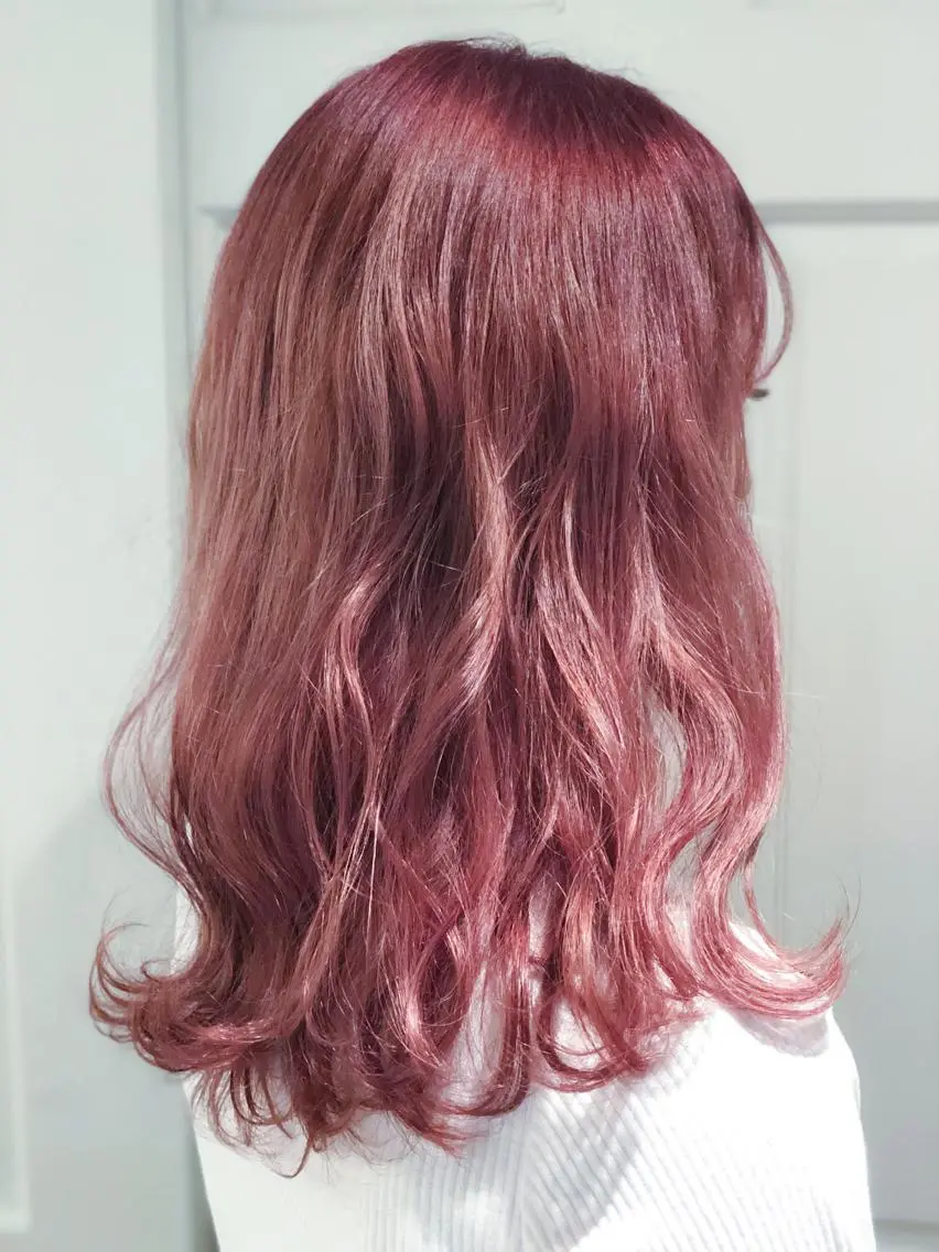 ミディアム カラー アッシュ ピンクカラー ピンクアッシュ 韓国風ヘア ヘアカラー 🧡ショートの達人 🧡SHOのヘアスタイル